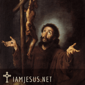 Saint Francis of Assisi prayer before the crucifix