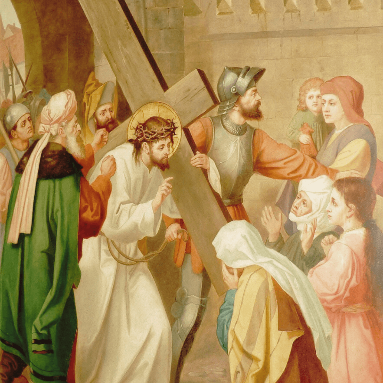 The Way of the Cross Eighth Station: Jesus Comforts the Women of Jerusalem
