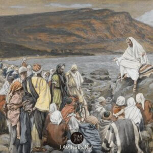 Jesus Gathers Us Together to Be as One by James Tissot Nantes Jesus Teaches theh People by the Sea