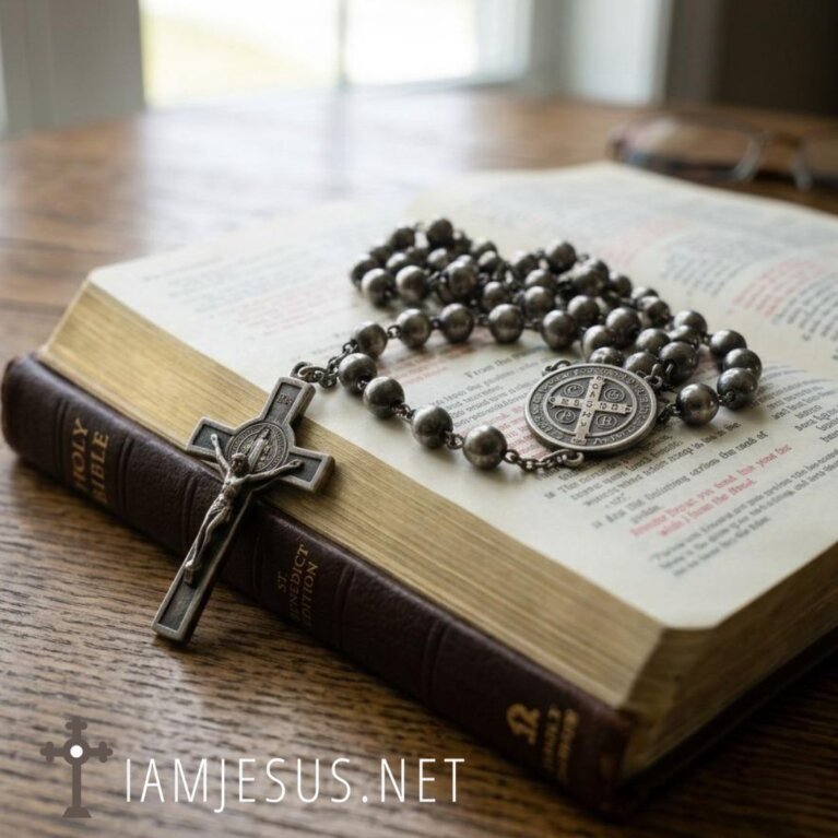 Scriptural Rosary Guide with Hand-Picked Bible Verses for Meditative Prayer